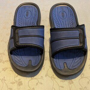Wave Runner blue/black men's adjustable sandals, size 10